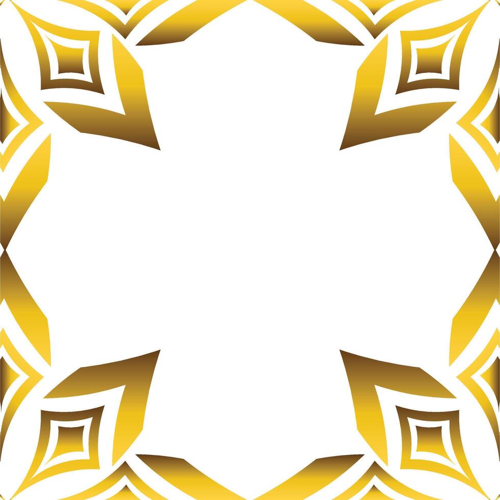 Luxury golden geometry frame design vector