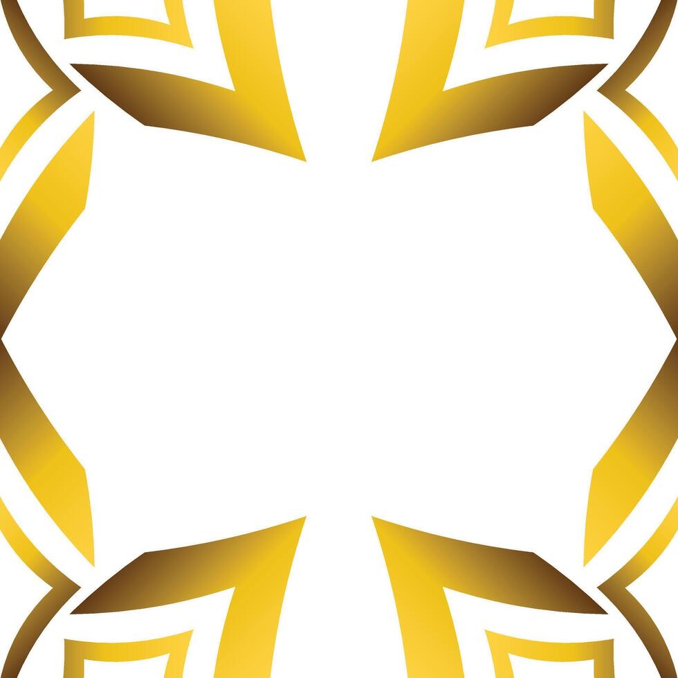 Luxury golden geometry frame design vector