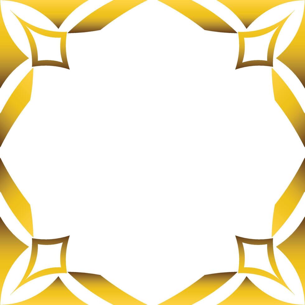 Luxury golden geometry frame design vector