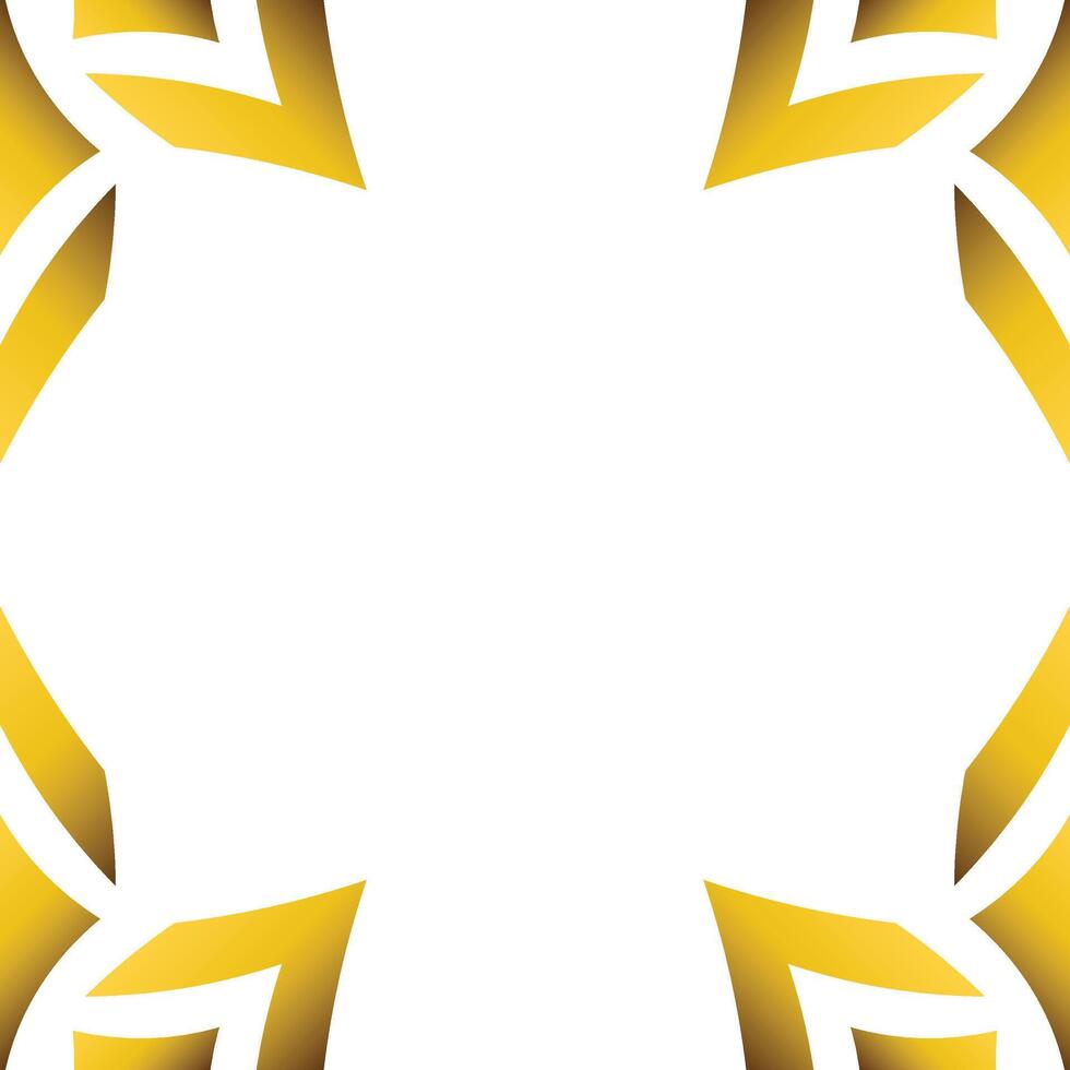 Luxury golden geometry frame design vector