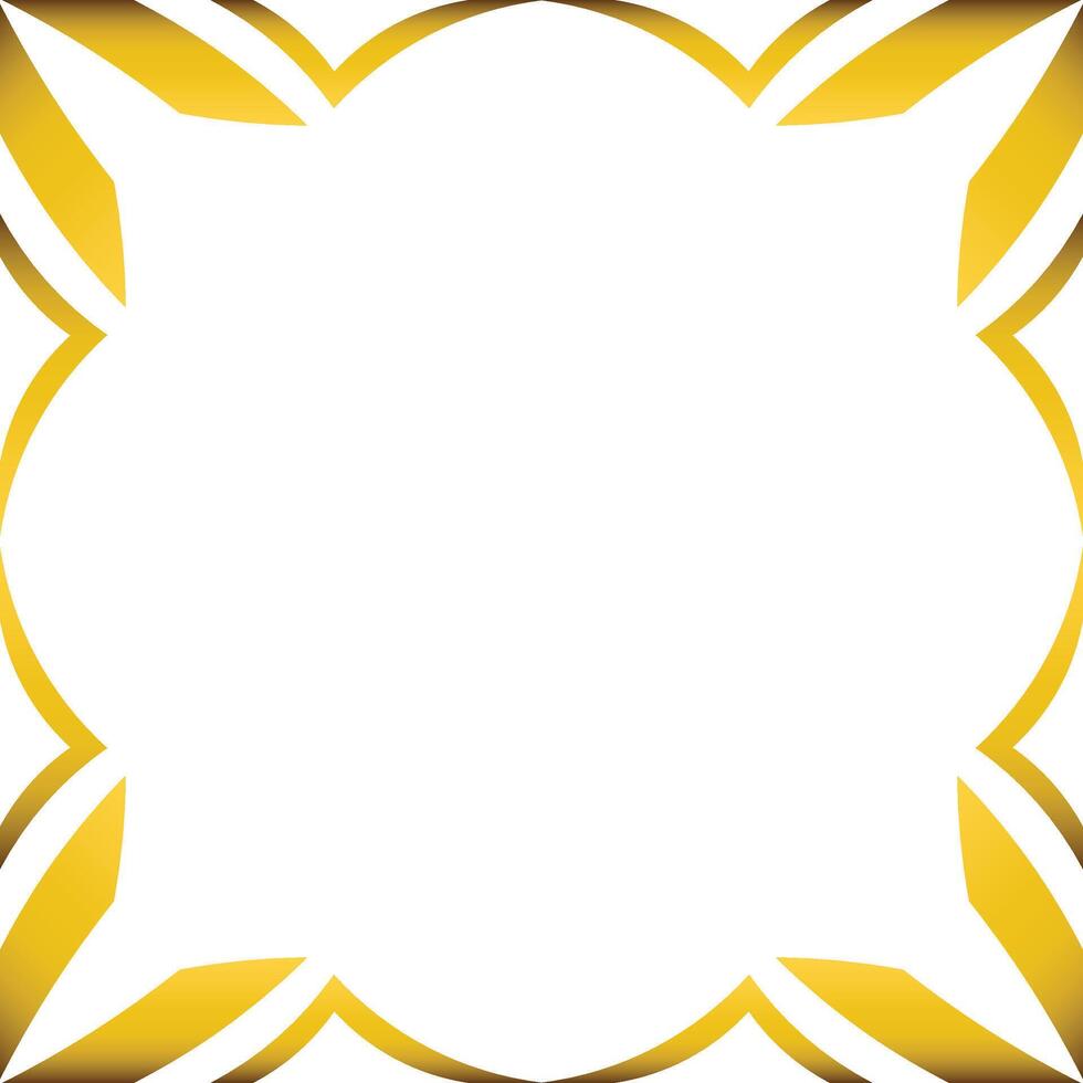 Luxury golden geometry frame design vector