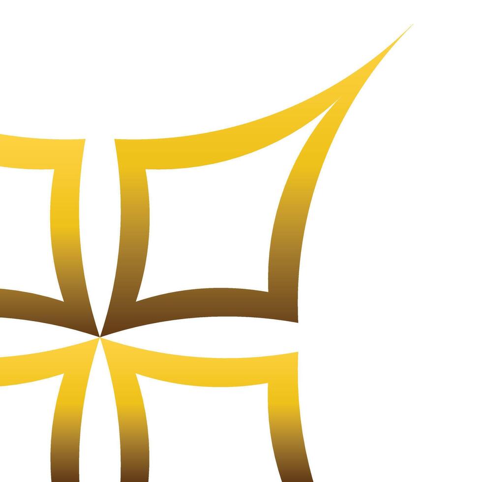 luxury golden floral frame corner decoration vector