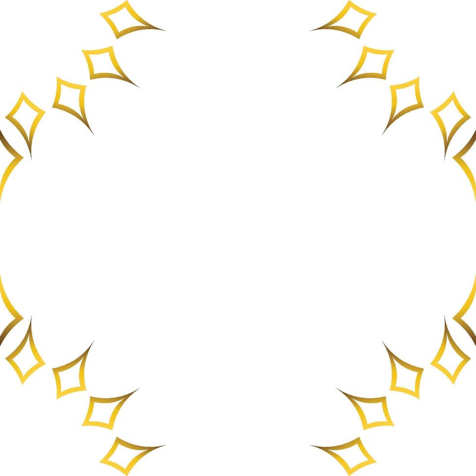 Luxury golden geometry frame design vector