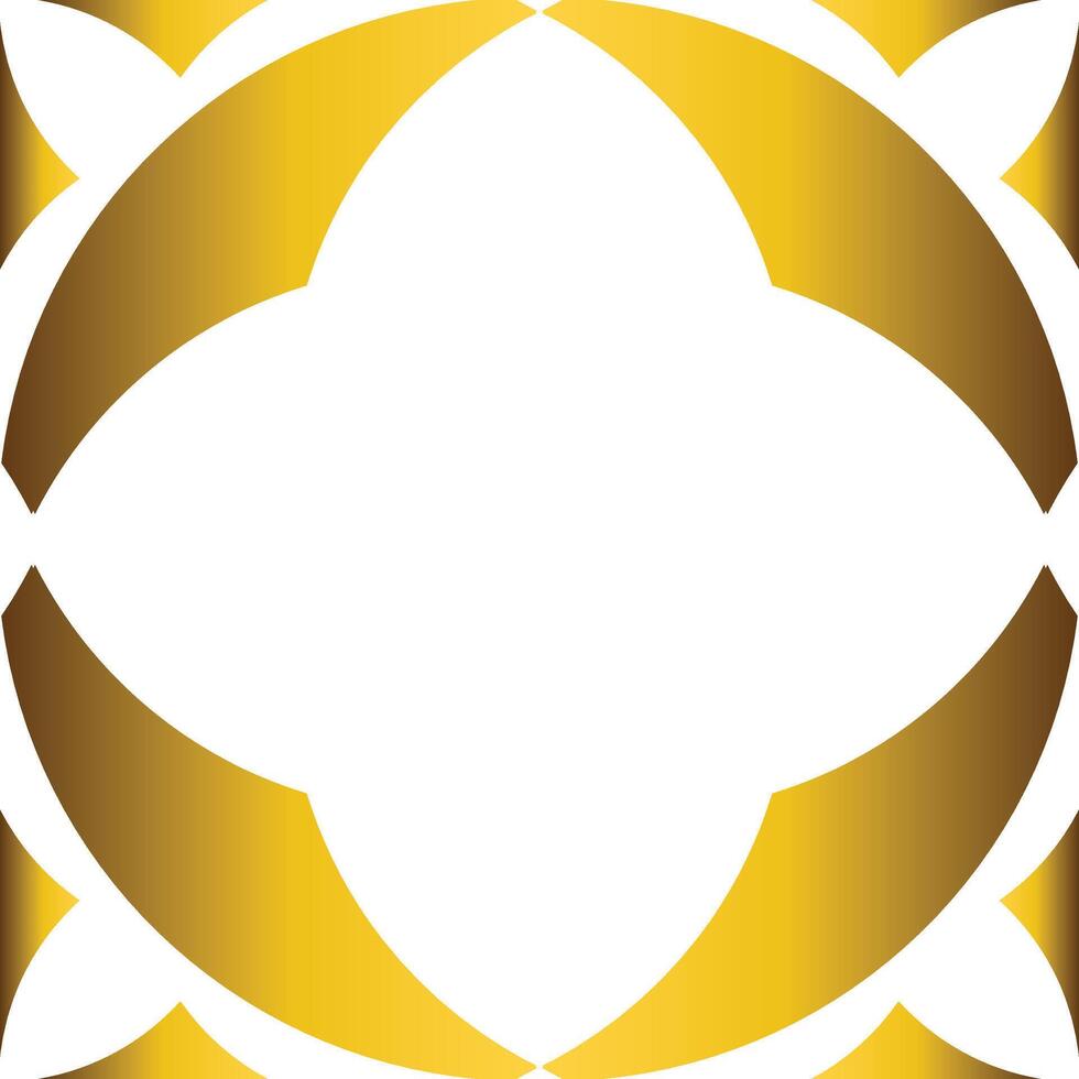Luxury golden geometry frame design vector