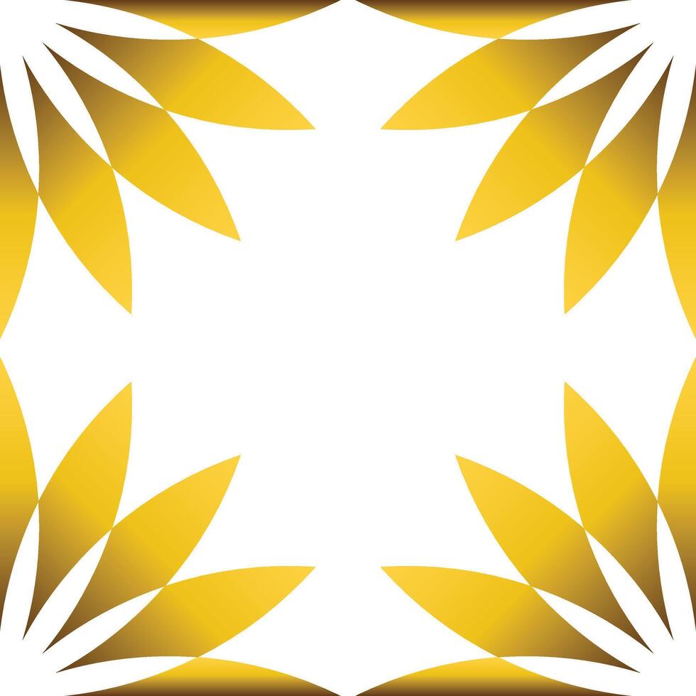 Luxury golden geometry frame design vector