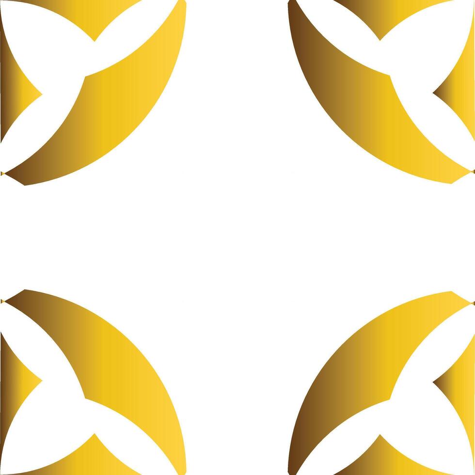 Luxury golden geometry frame design vector