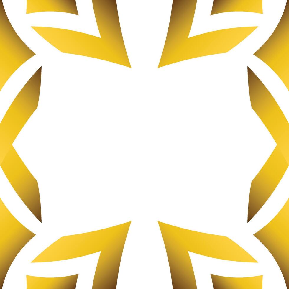 Luxury golden geometry frame design vector
