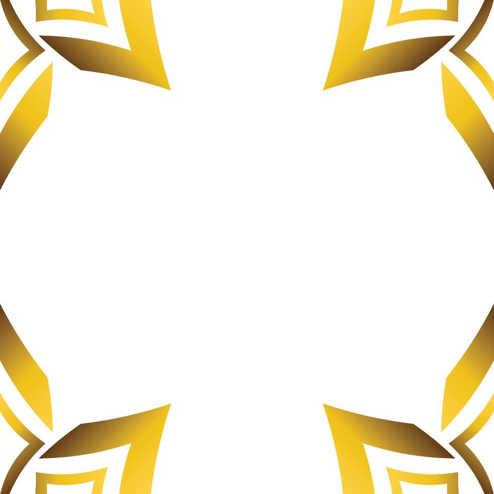 Luxury golden geometry frame design vector
