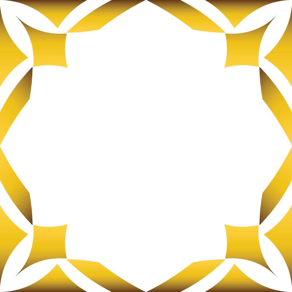 Luxury golden geometry frame design vector