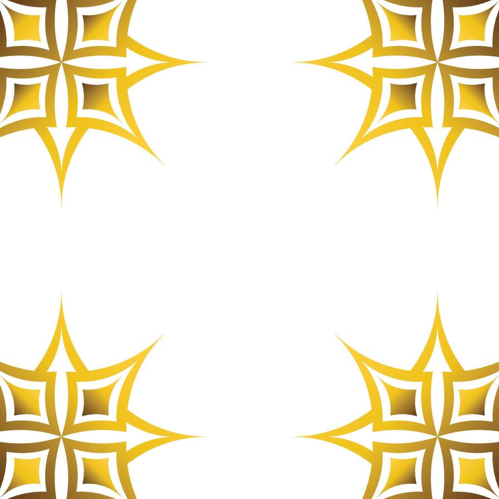 Luxury golden geometry frame design vector