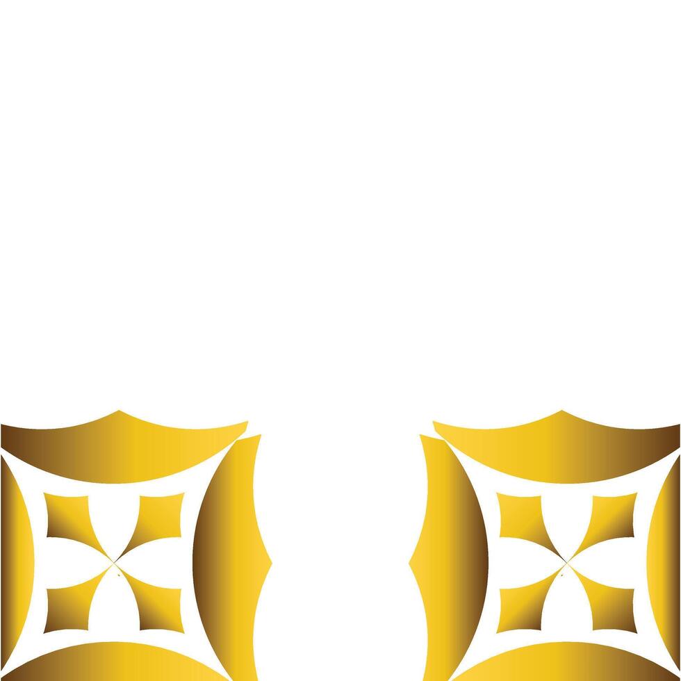 luxury golden floral ornament design vector
