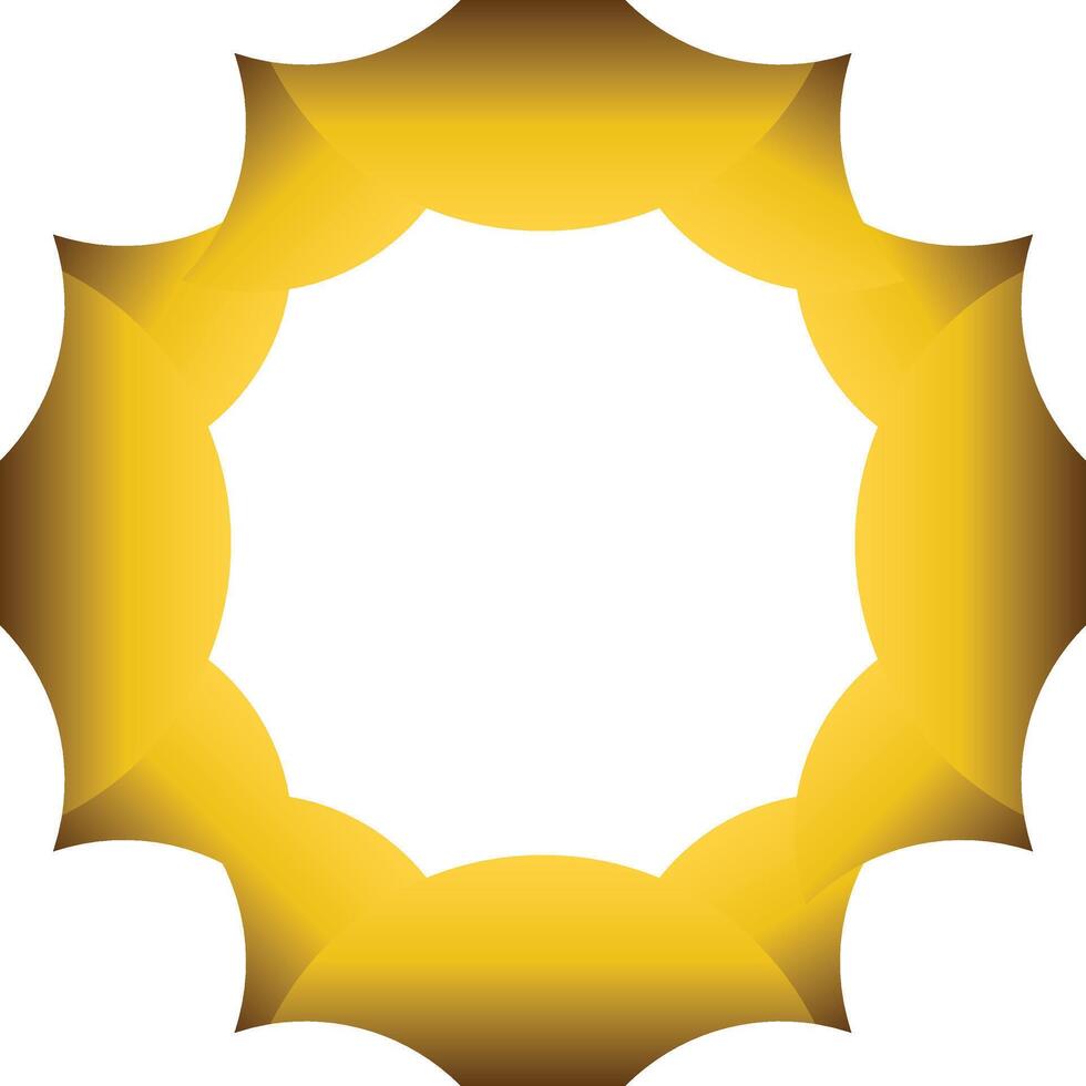 Luxury golden geometry frame design vector
