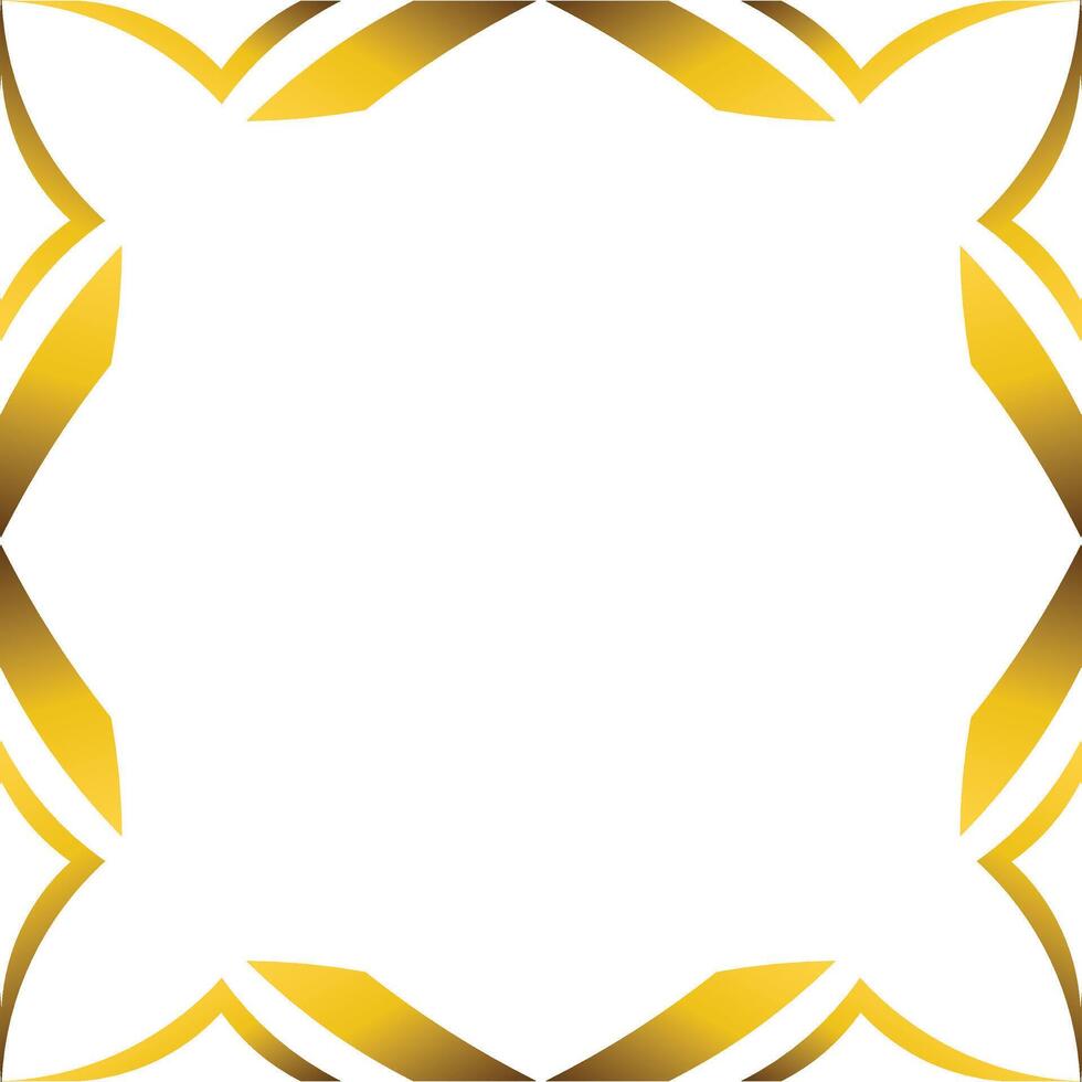 Luxury golden geometry frame design vector