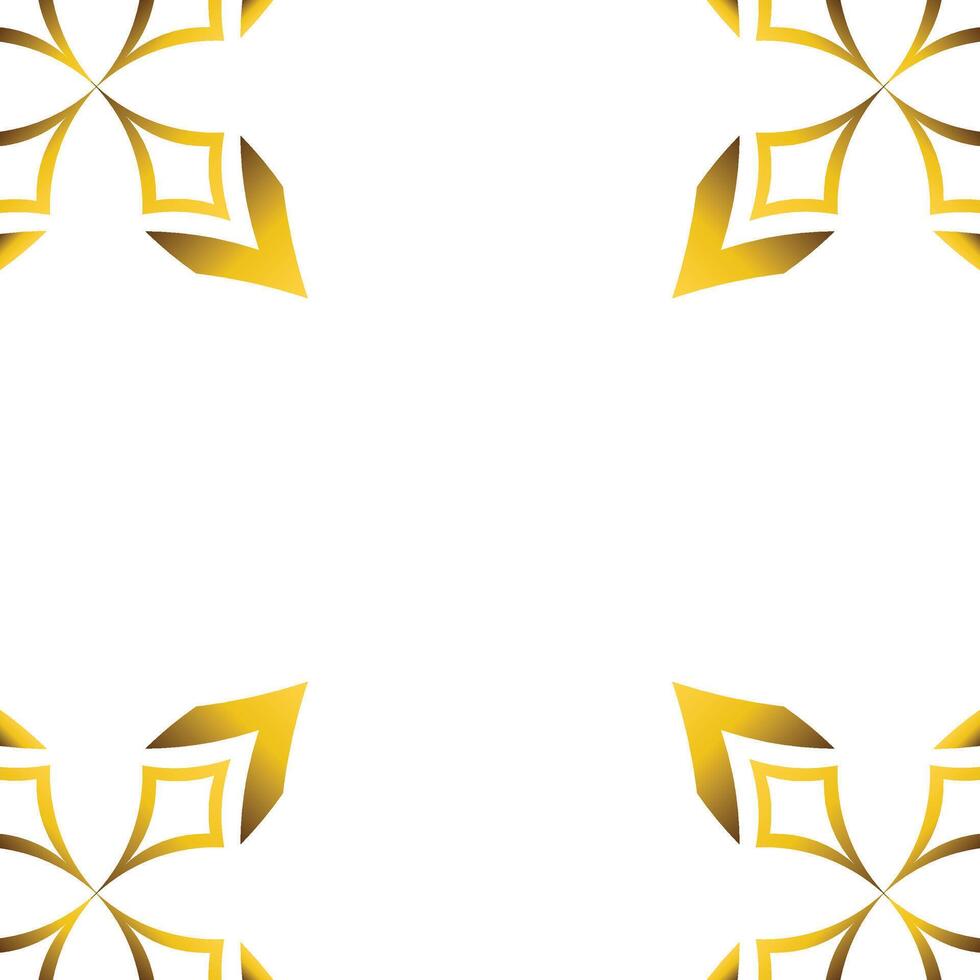 Luxury golden geometry frame design vector