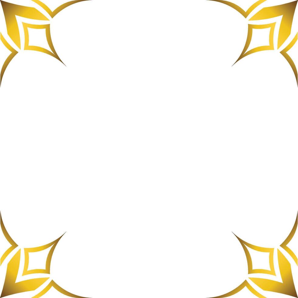 Luxury golden geometry frame design vector