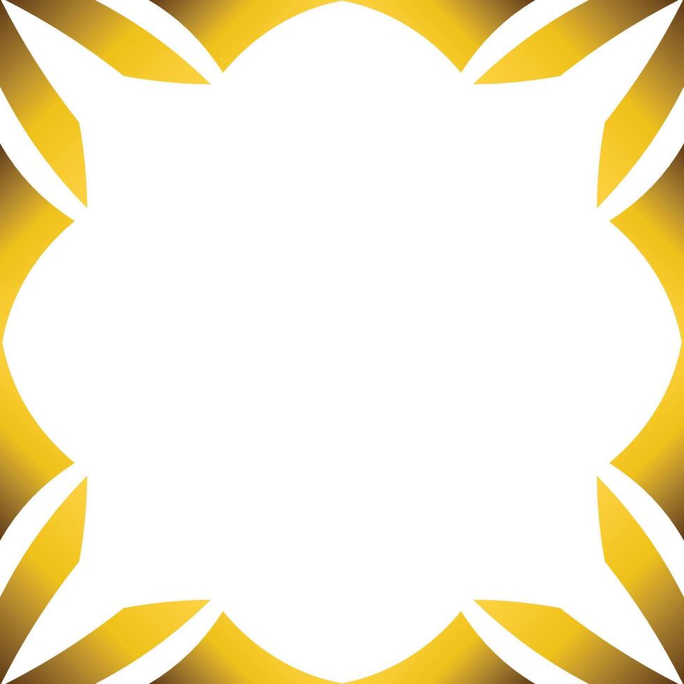 Luxury golden geometry frame design vector