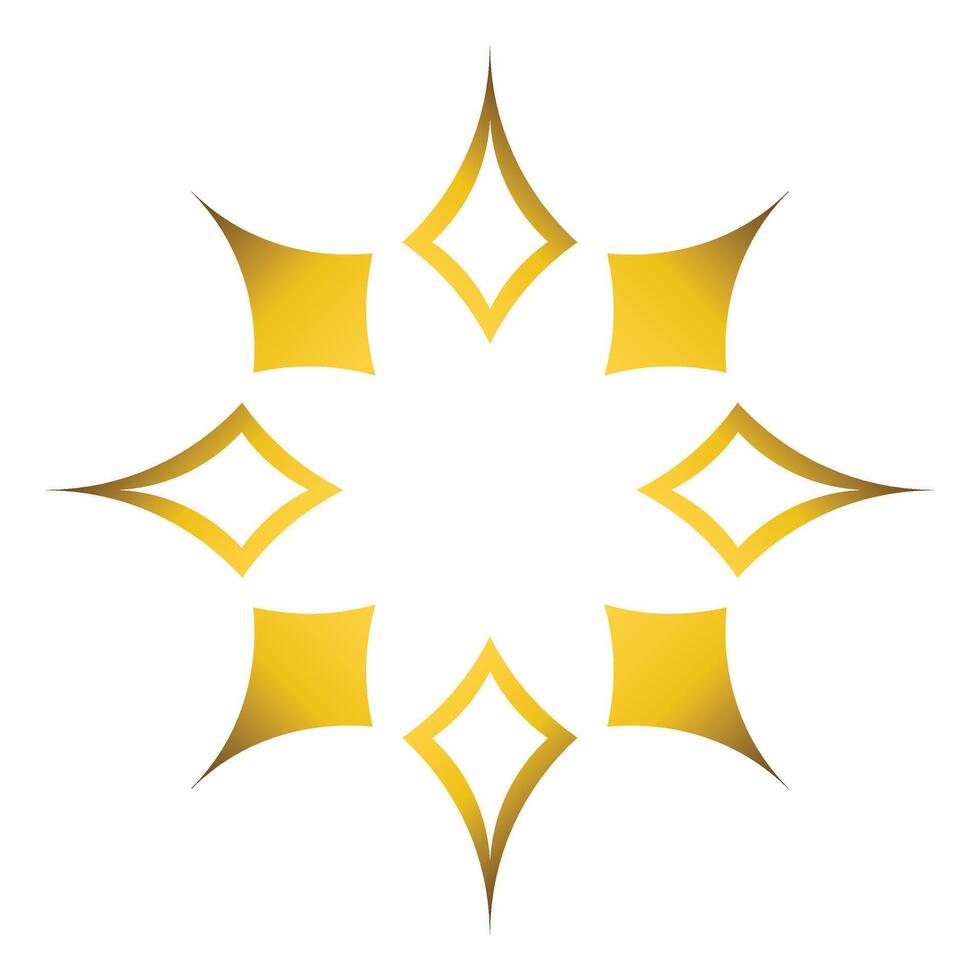 golden flower petal design vector