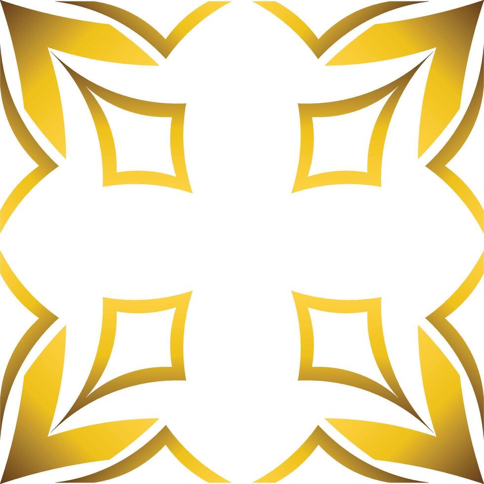 Luxury golden geometry frame design vector