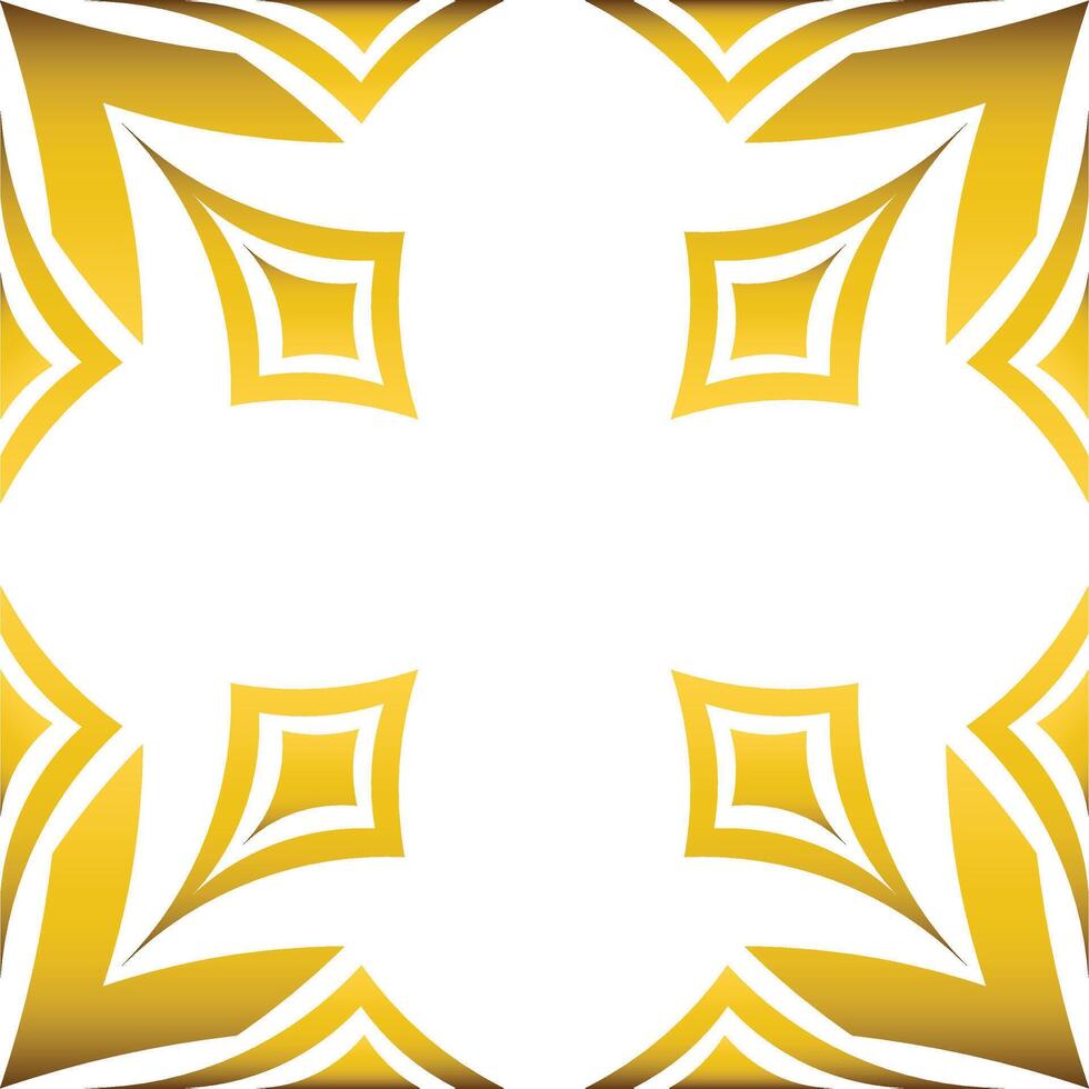 Luxury golden geometry frame design vector