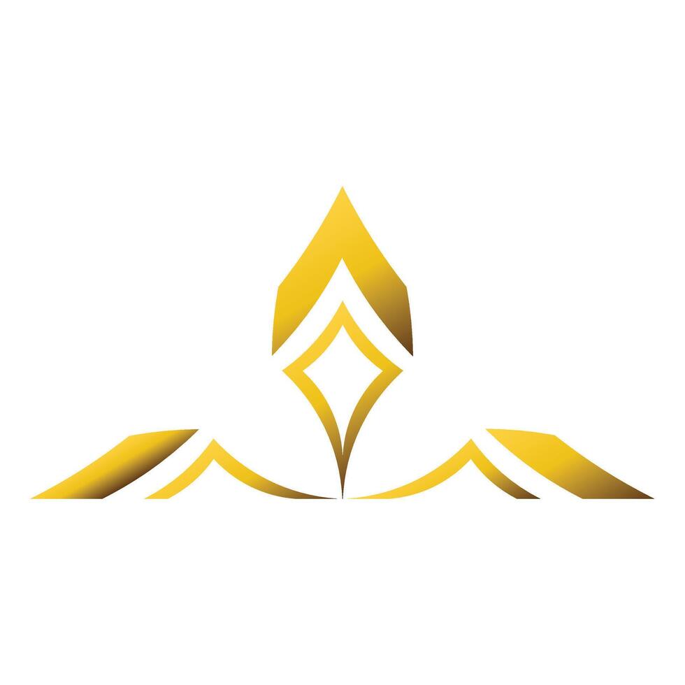 golden flower petal design vector