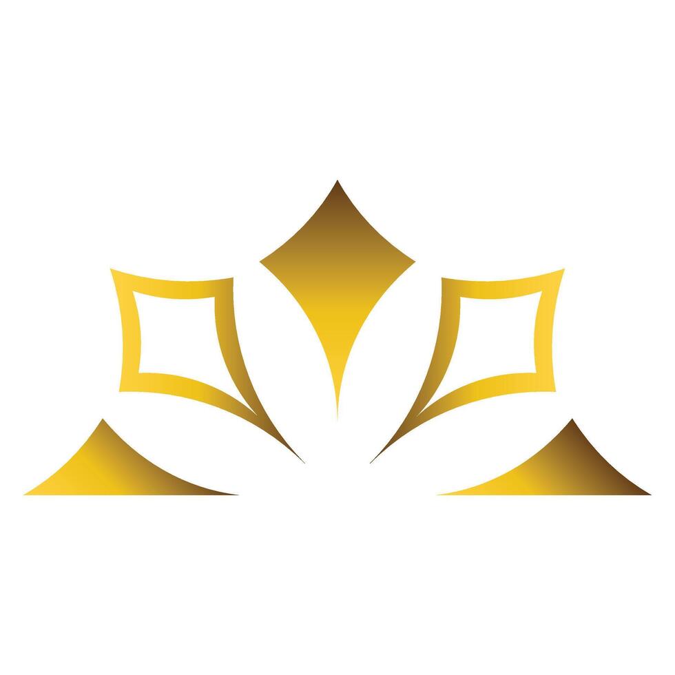 golden flower petal design vector