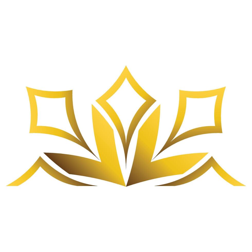 golden flower petal design vector