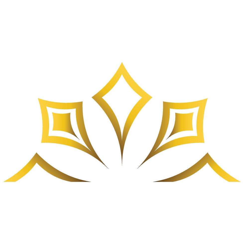 golden flower petal design vector