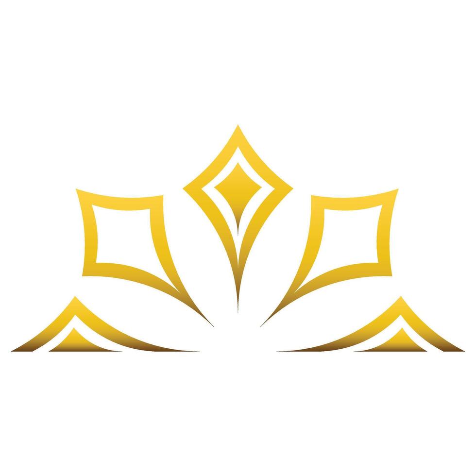 golden flower petal design vector
