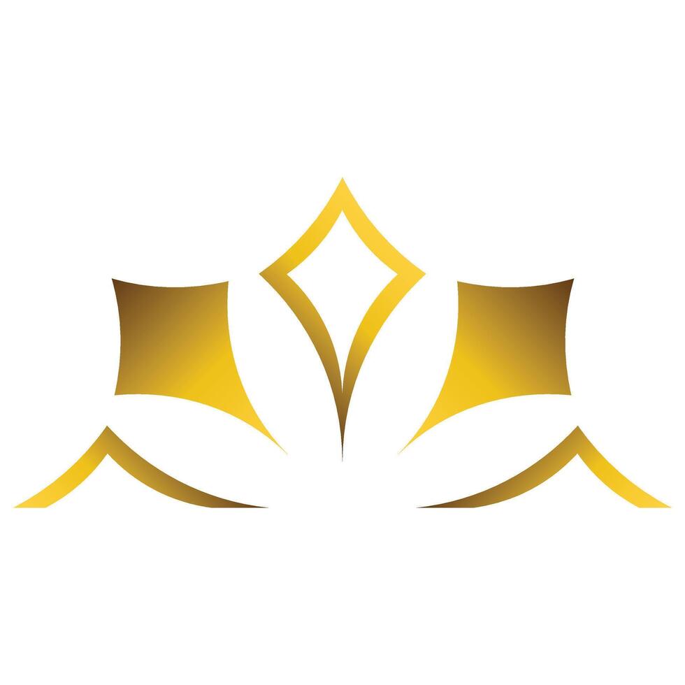 golden flower petal design vector