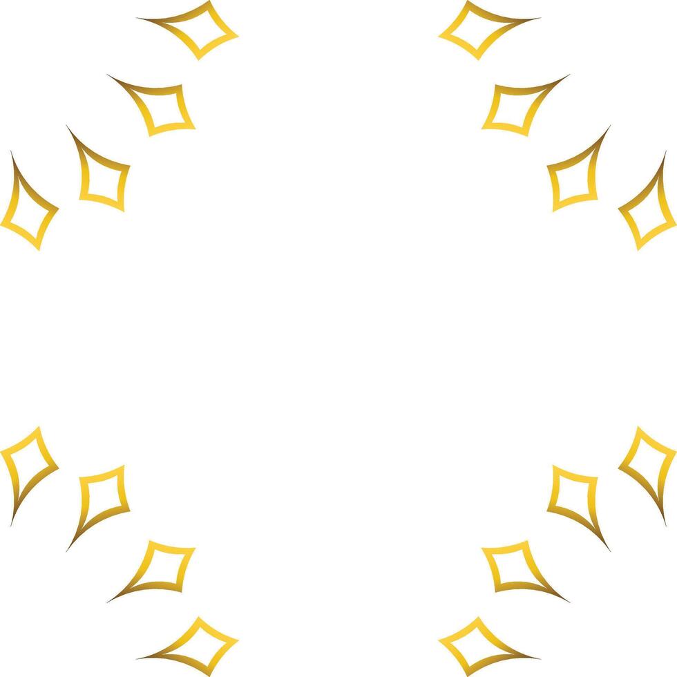 Luxury golden geometry frame design vector