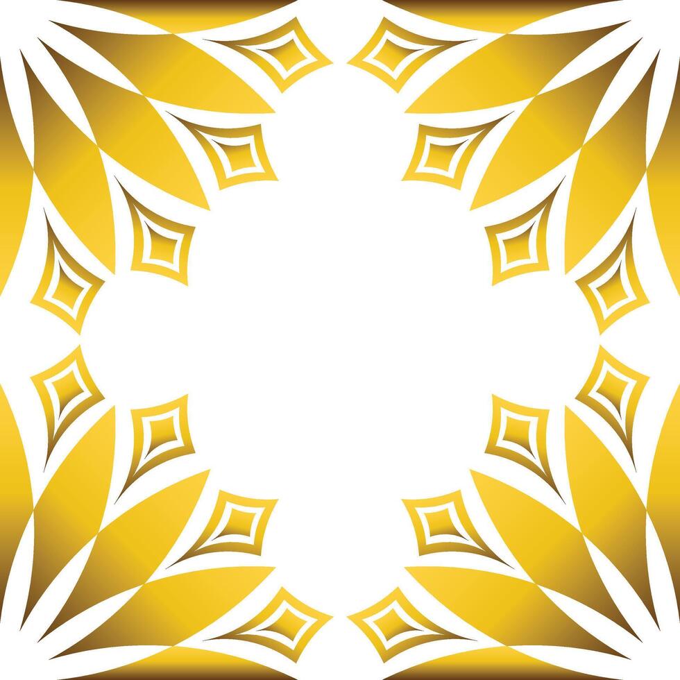 Luxury golden geometry frame design vector