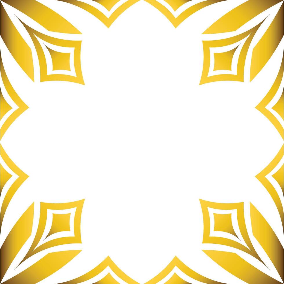 Luxury golden geometry frame design vector