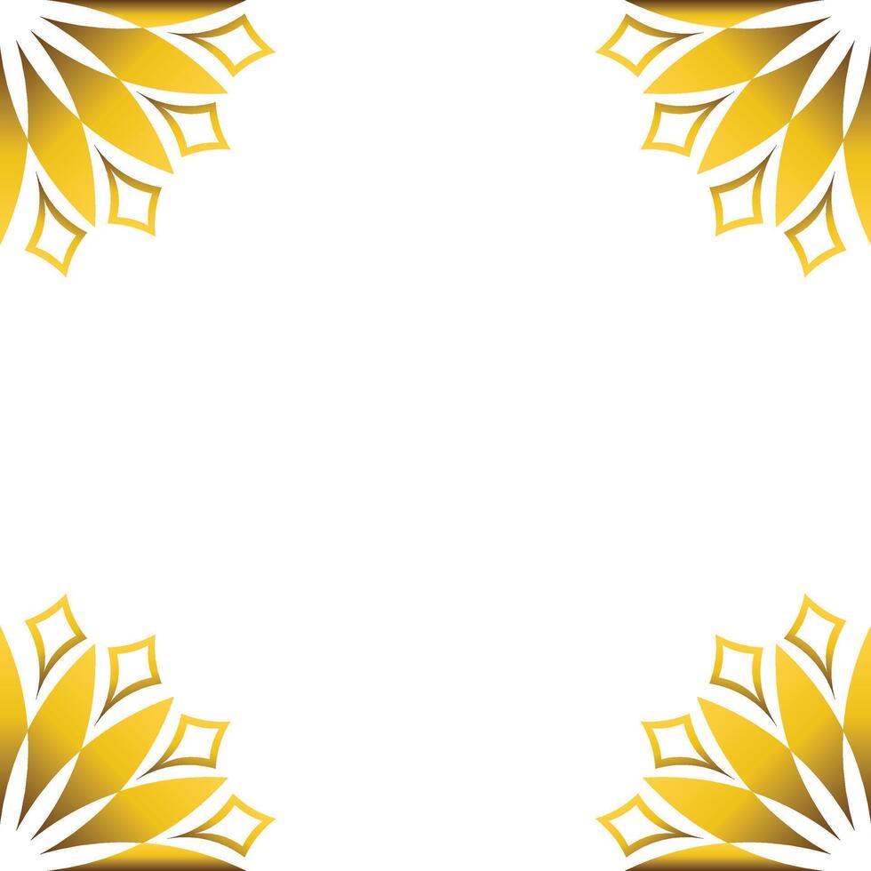 Luxury golden geometry frame design vector