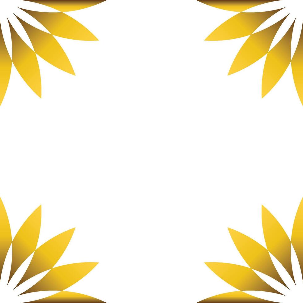 Luxury golden geometry frame design vector