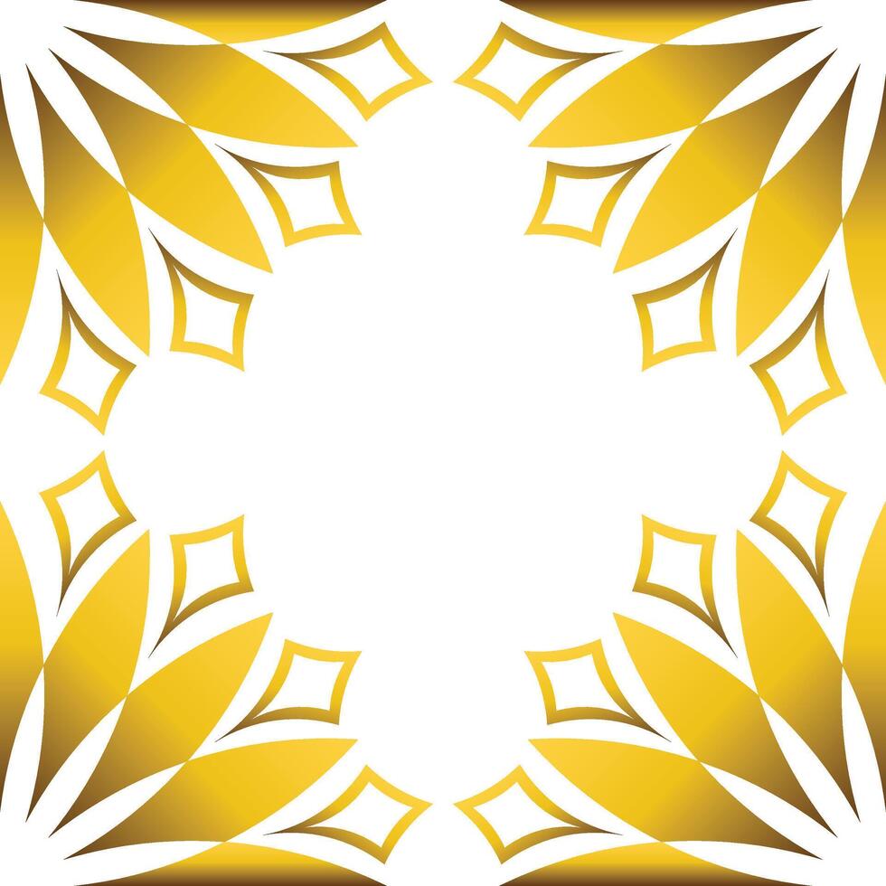 Luxury golden geometry frame design vector