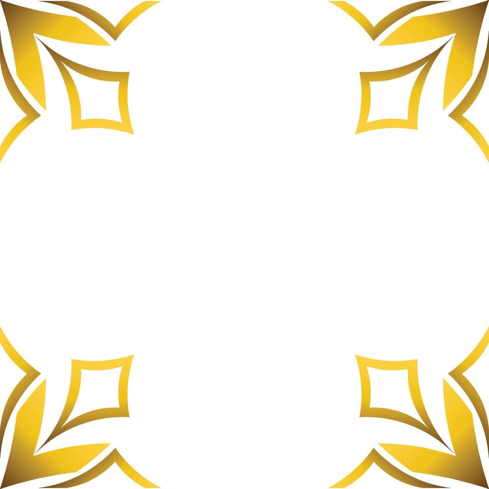 Luxury golden geometry frame design vector