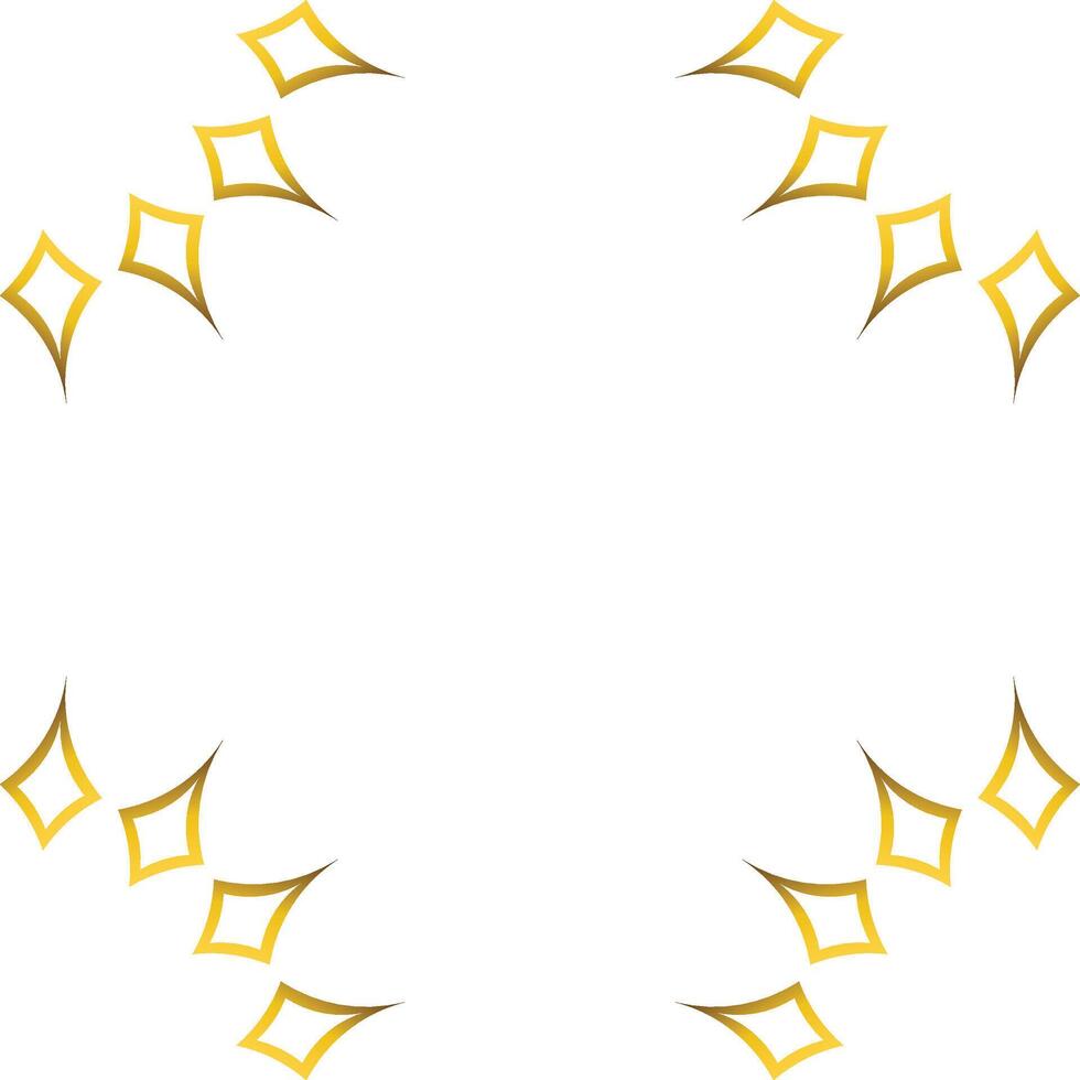 Luxury golden geometry frame design vector