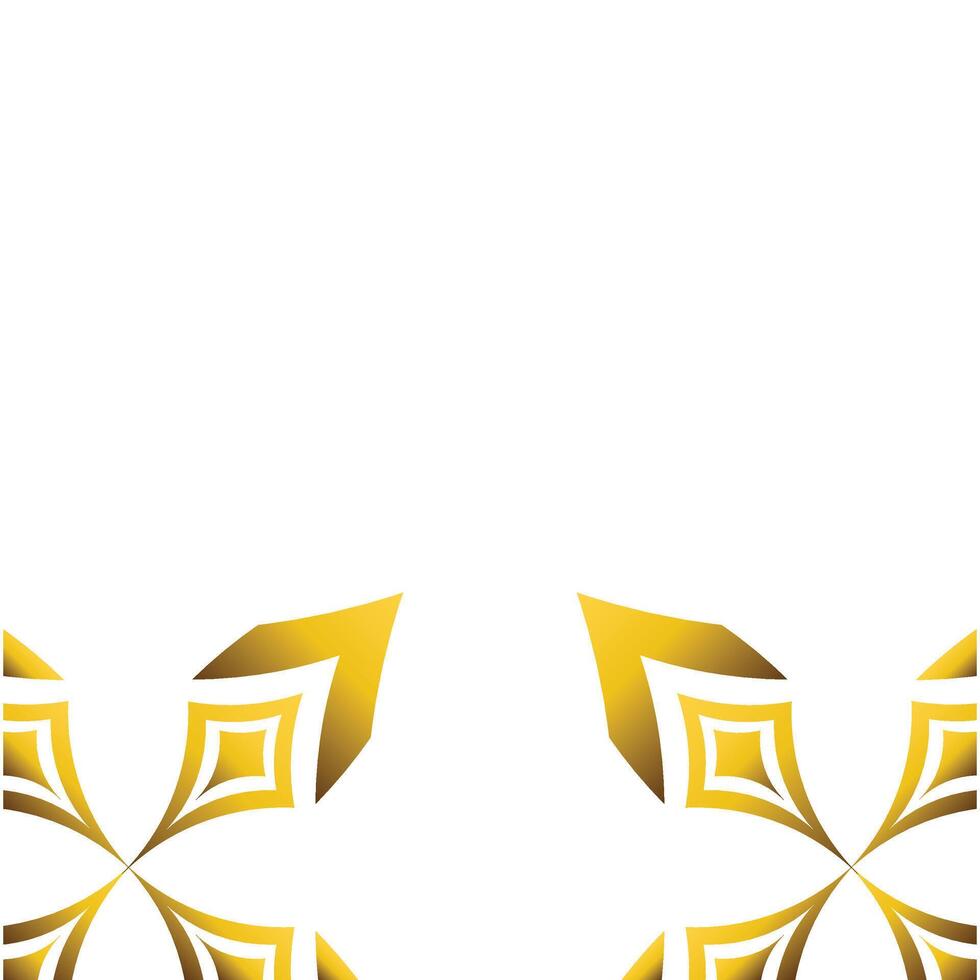 luxury golden floral ornament design vector