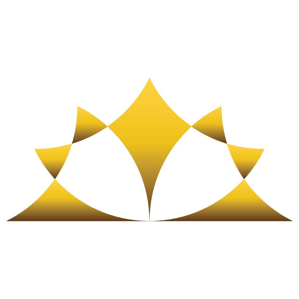golden flower petal ornament vector