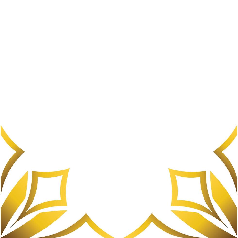 luxury golden floral ornament design vector