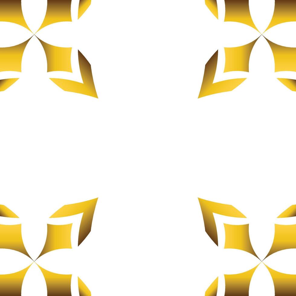 Luxury golden geometric frame design vector