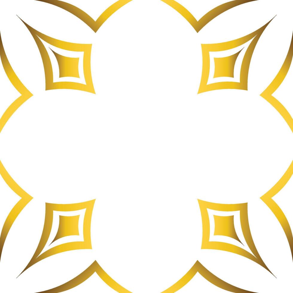 Luxury golden geometric frame design vector