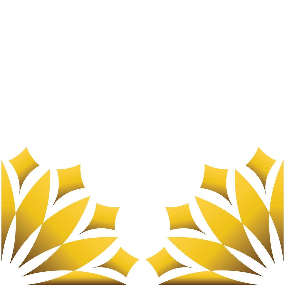 luxury golden floral ornament design vector