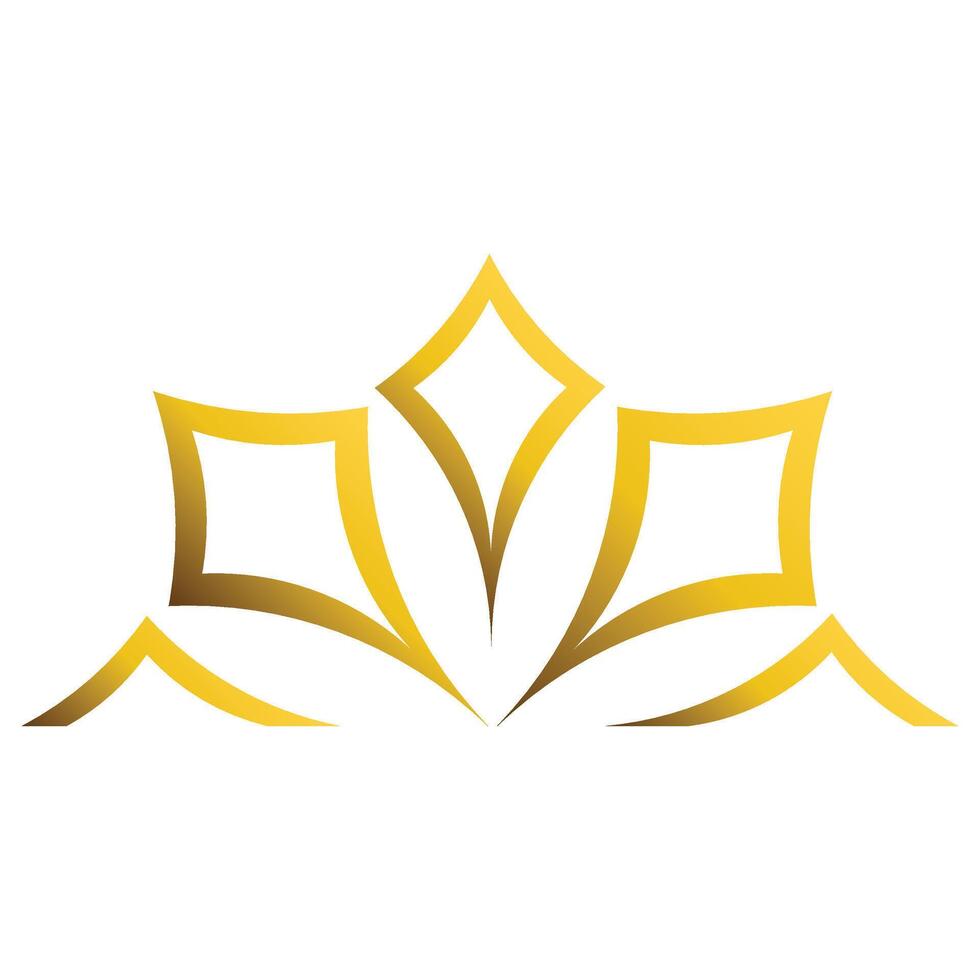 golden flower petal ornament vector