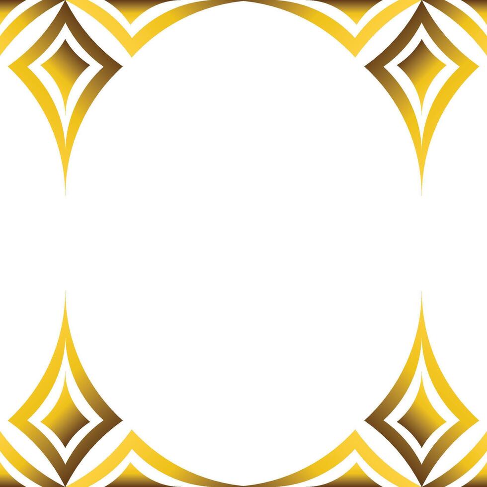 Luxury golden geometric frame design vector