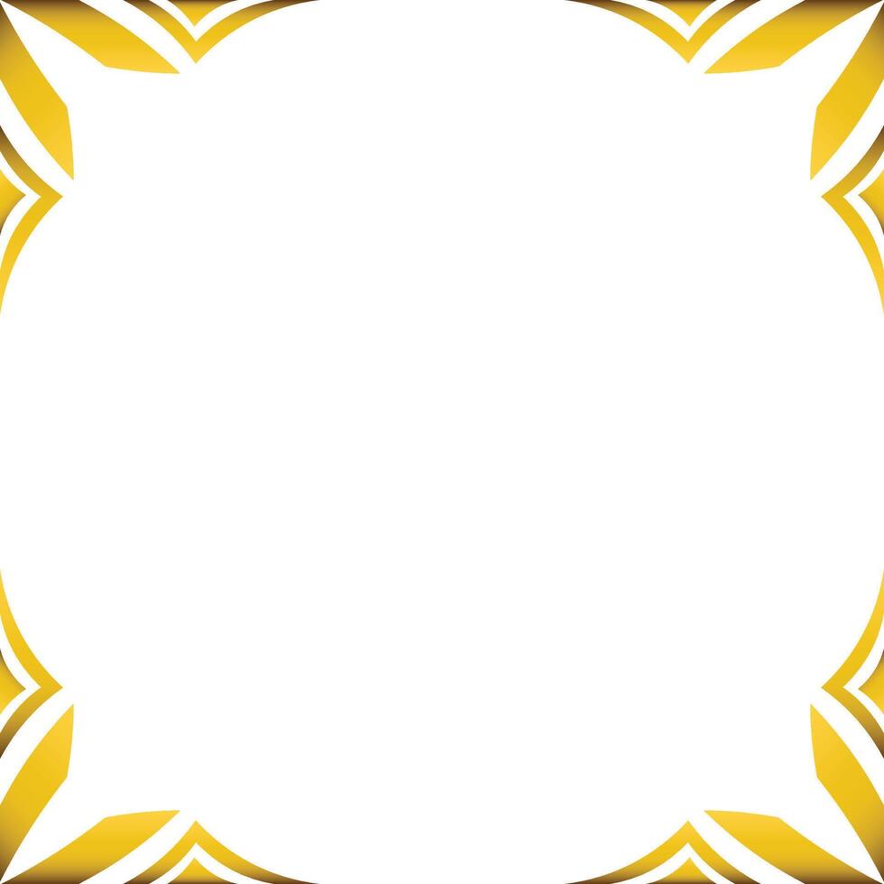 Luxury golden geometric frame design vector