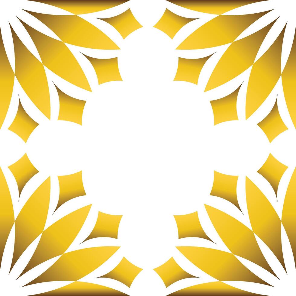 Luxury golden geometric frame design vector