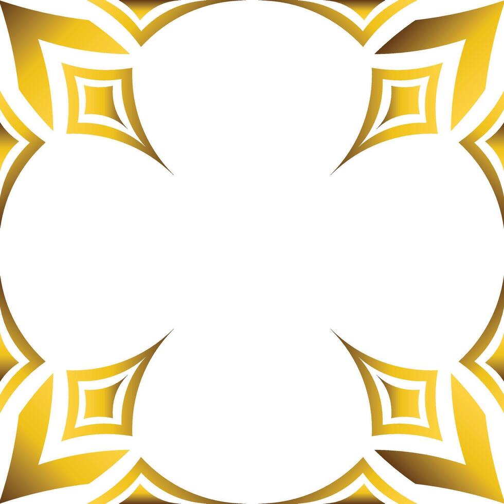Luxury golden geometric frame design vector