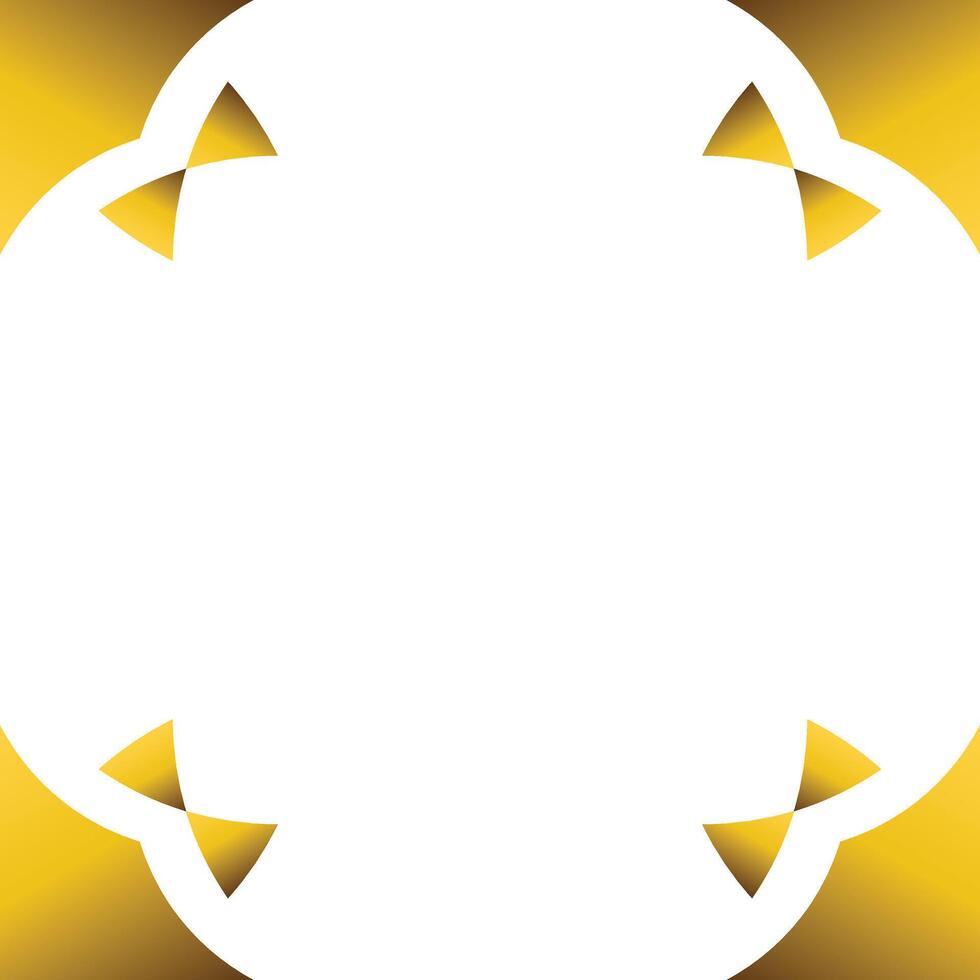 Luxury golden geometric frame design vector