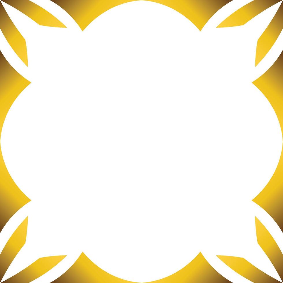 Luxury golden geometric frame design vector